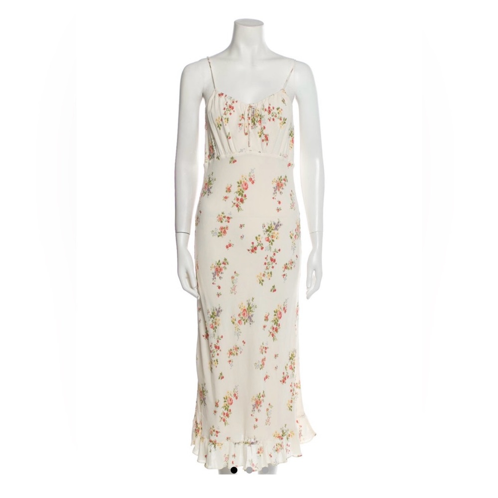 Reformation Floral Print Midi Length Dress - Large